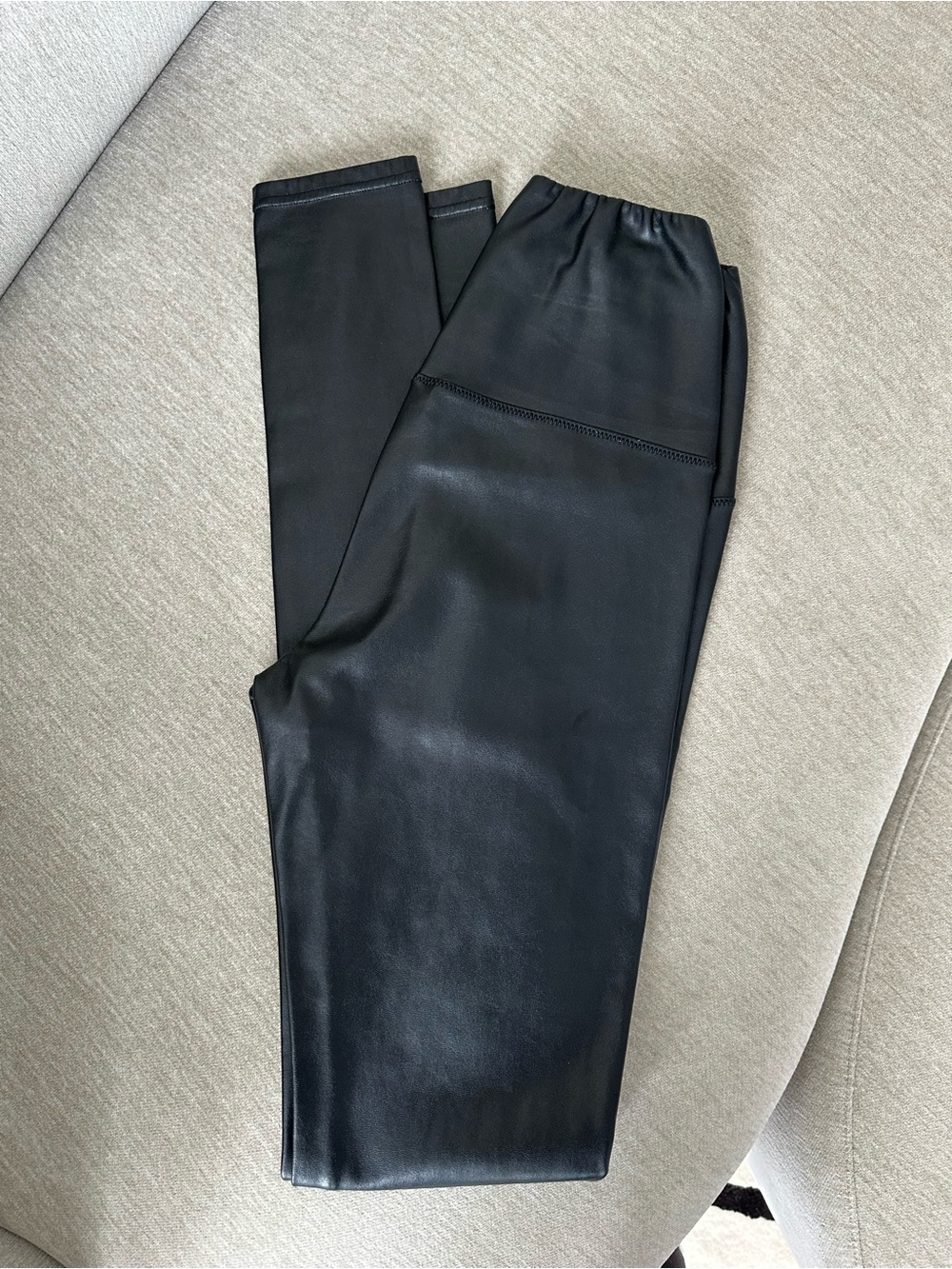 Aritzia Black Faux Leather Pants